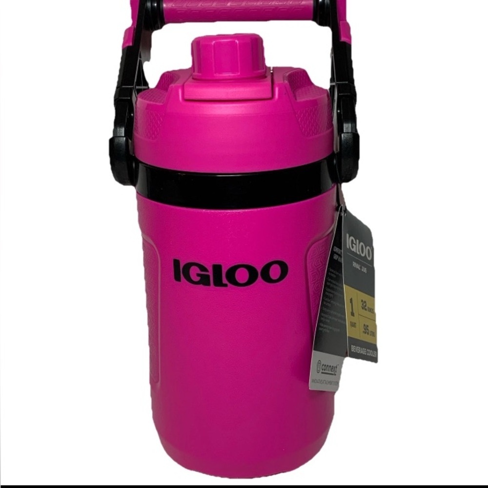 Igloo 32 oz Water Jug Beverage Cooler Barbie Pink Stainless Steel New